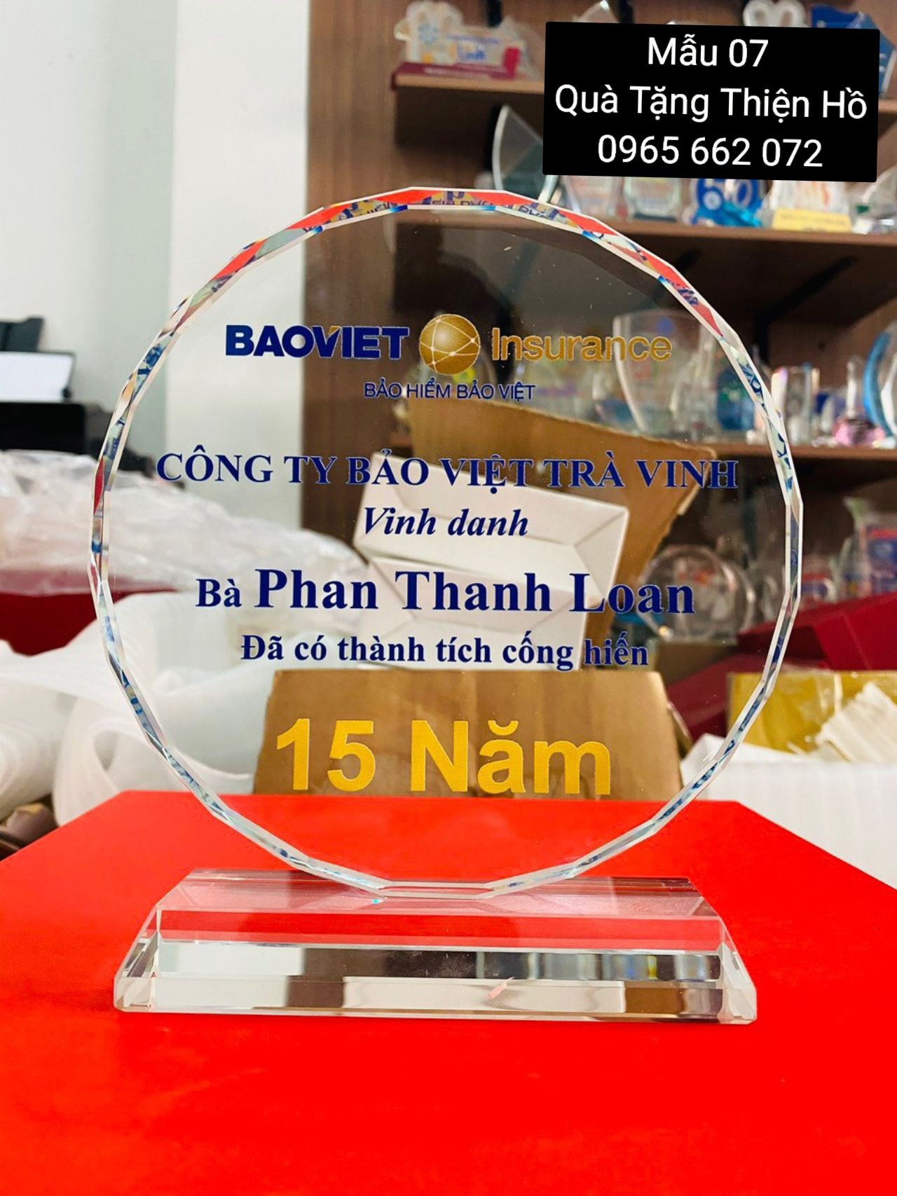 KỶ NIỆM CHƯƠNG THỦY TINH 06 2 31