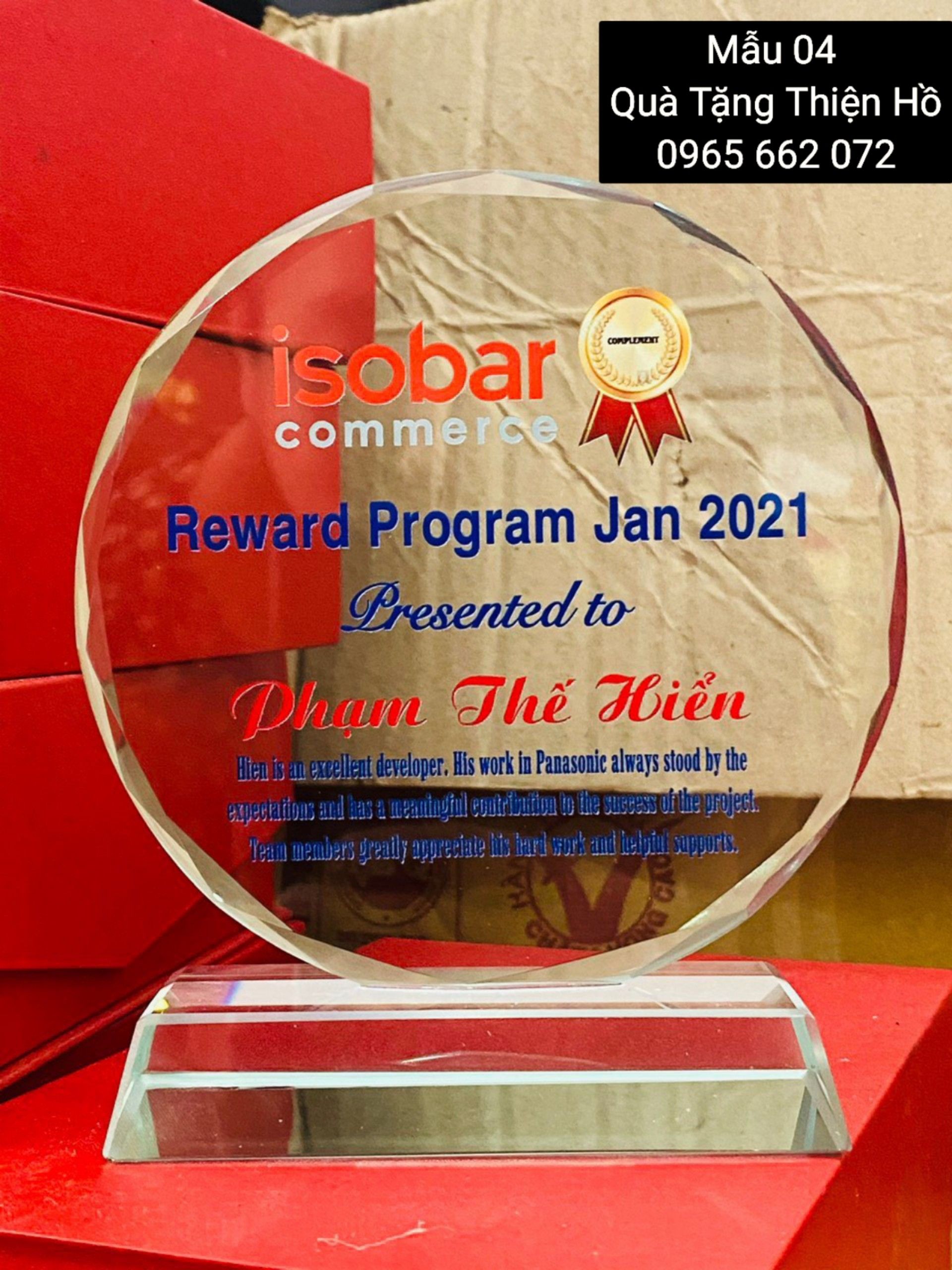 KỶ NIỆM CHƯƠNG THỦY TINH 05 4 33